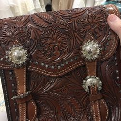 Leather Pocket Book/Purse / Gun Compartment