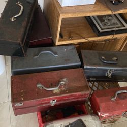 Lot Of Metal Tool Boxes