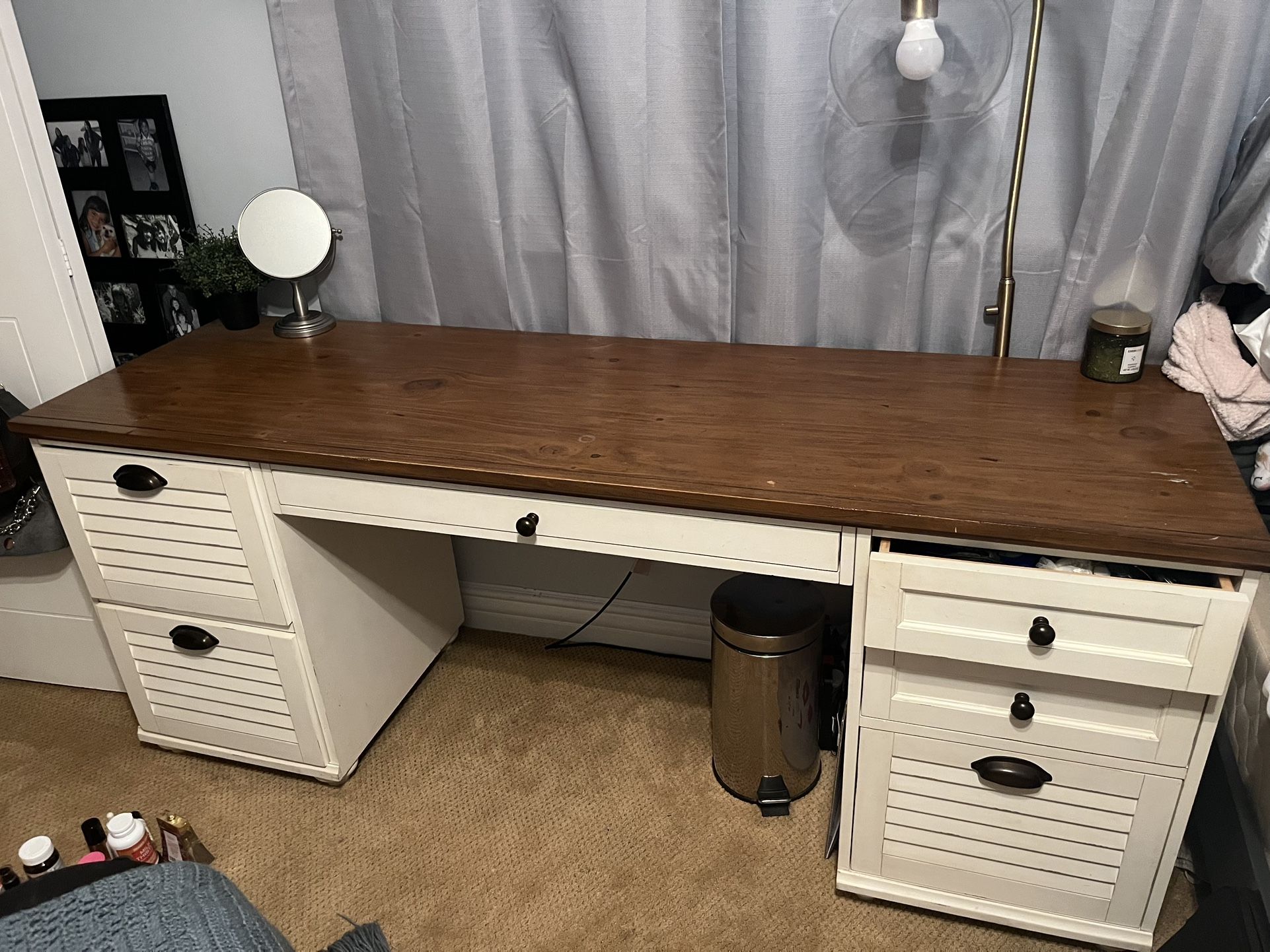 Desk And File Cabinet