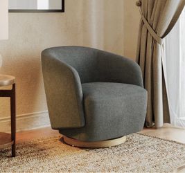 Swivel Boucle Chair, Gray