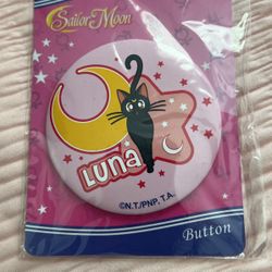 Sailor Moon Luna Button Pin 