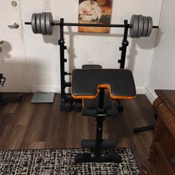 Workout Bench 6 in 1 Set for Home Gym