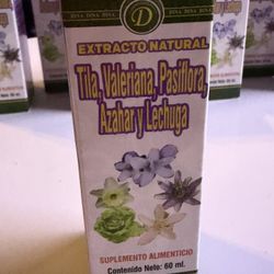 linden, valerian, passionflower, orange blossom and lettuce. (to relieve symptoms related to the nervous system)