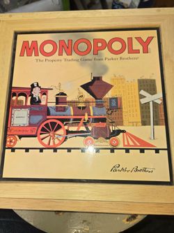 Monopoly Parker brothers in wooden box