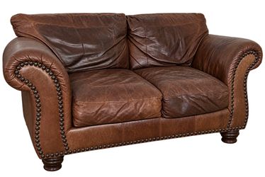 Leather Sofa Chair & Ottoman  Set