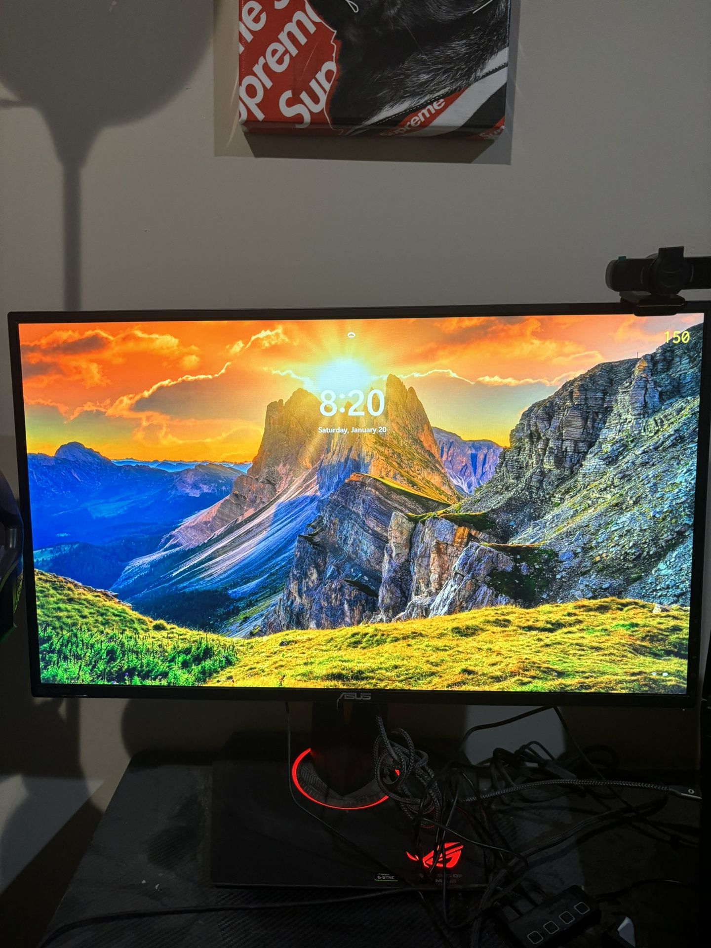 ASUS ROG Gaming Monitor , 165hz and 144hz compatible 27 inch , model PG279Q