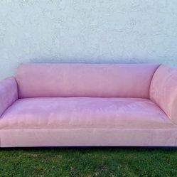 Pink Velvet Couch 