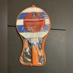 American Vintage Style Comfort Grip Paddleball 2 Deluxe Paddles & Carry Bag