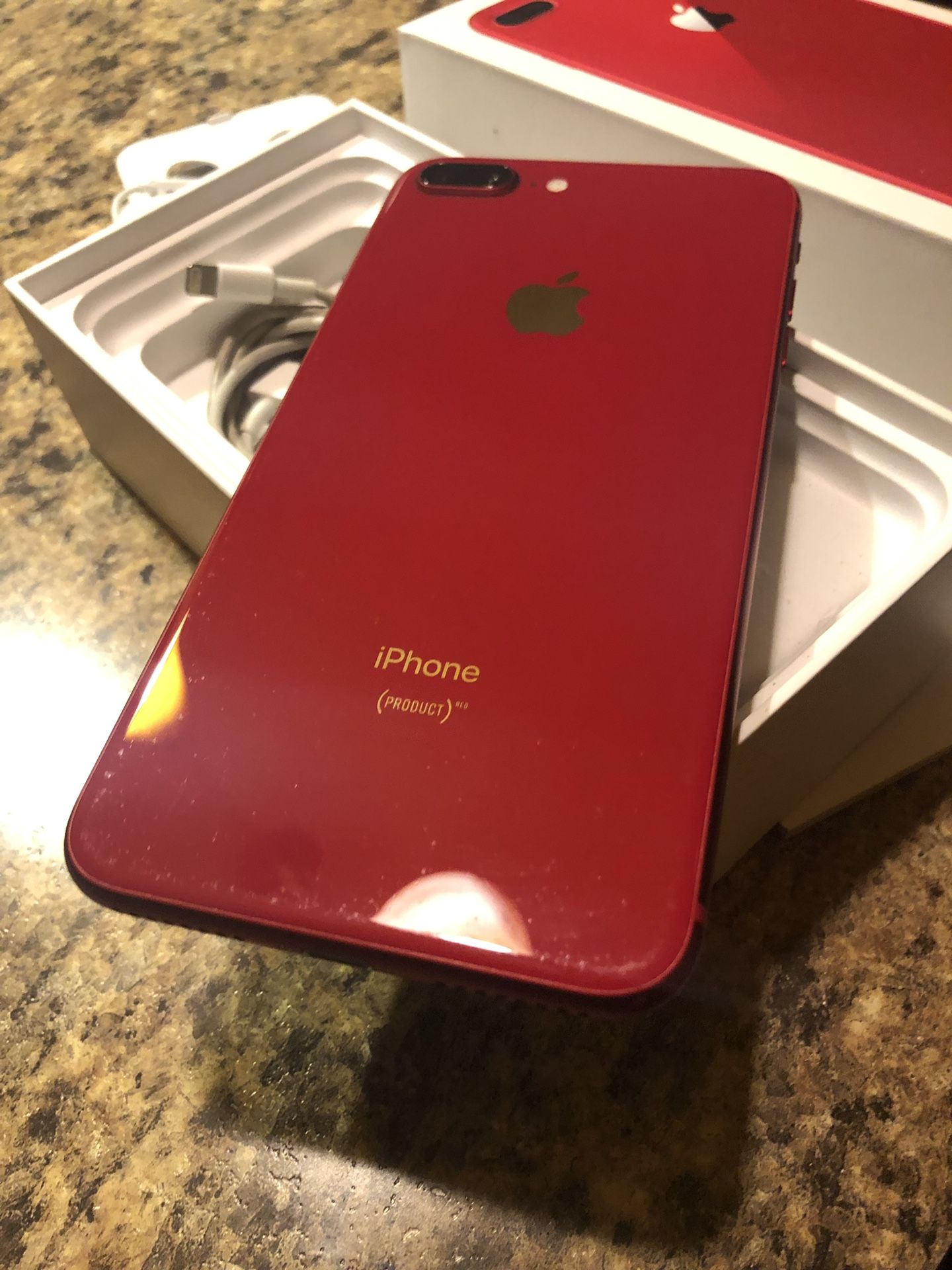 Factory Unlocked Red iPhone 8 Plus 64gb with Box
