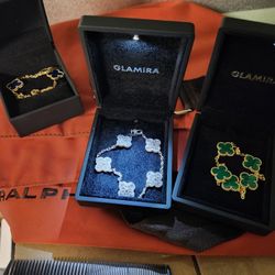VC|A Gold Clover Bracelets