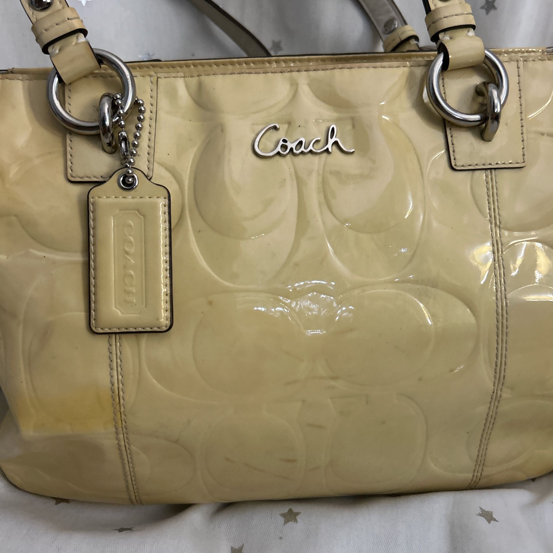 Yellow Coach Tote Bag