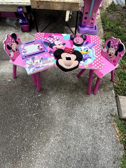 Minnie Mouse Kids Table And Chairs