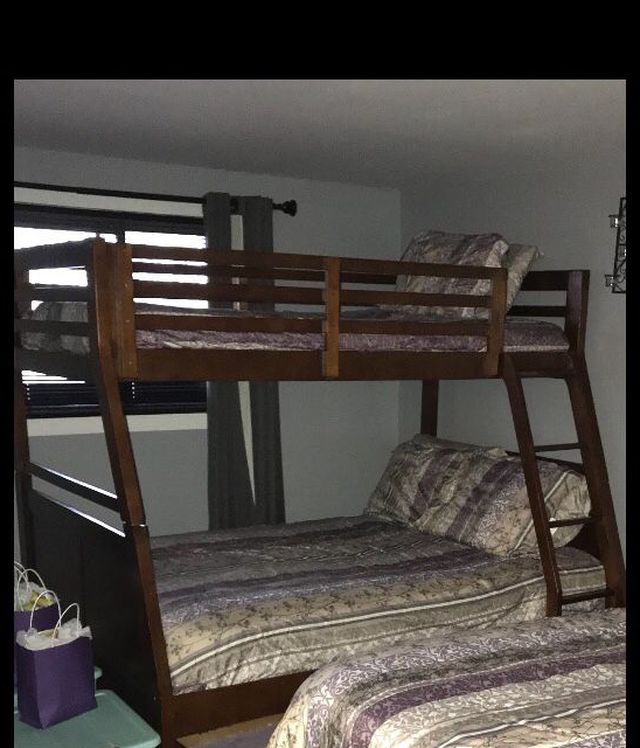 All Wood Bunk Bed Twin On Top Full On Bottom
