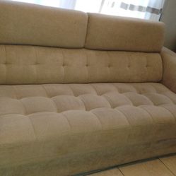 Modern Beige Full Size Pull out Sofa Matress