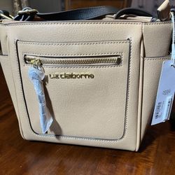 Liz Claiborne Beige Cross Body Purse