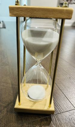 Gold Sand Time Hour Clock Home Decor
