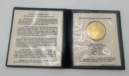 1933   24k Gold Layered Double Eagle Proof Reproduction Copy 70th Anniversary.