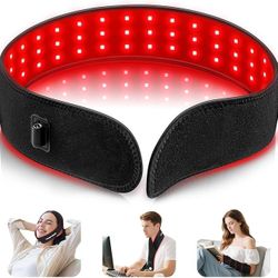 Red Light Therapy Belt for Body, Near Infrared Light Therapy for Face Neck 15W Wearable Red Light Neck Wrap with Timer Belt for Chin Hand Wrist Knee