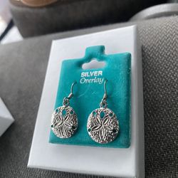 Silver Dangling Seashell Earrings / NEW