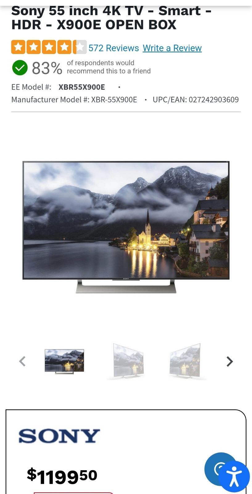 Sony  55" Smart LED 4K Ultra HD TV with HDR