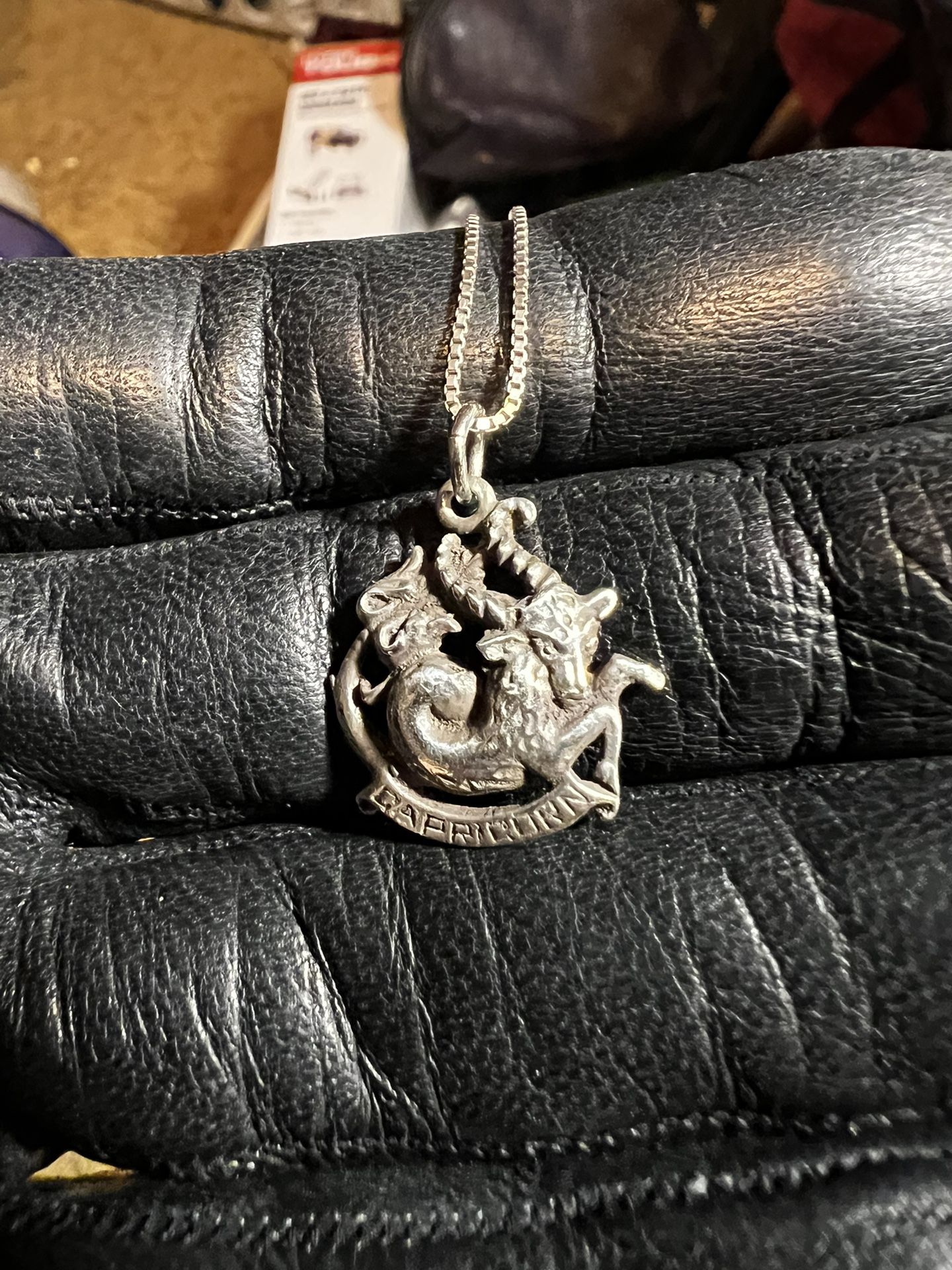 Capricorn Sterling Silver Small Pendant