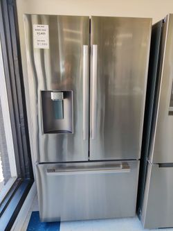 New Samsung 36in. 24 cu.ft. Counter Depth 3-Door French Door Refrigerator in Stainless Steel w/Zero