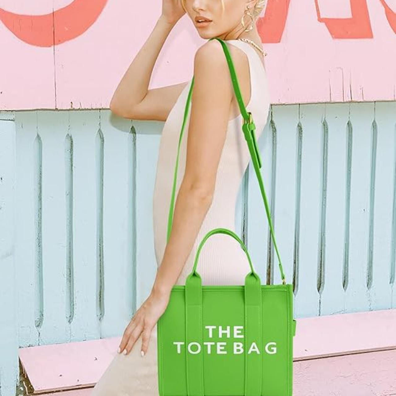 Light green women's tote bag