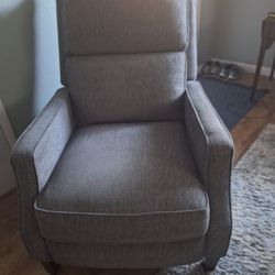 CHAIR, SMALL COUCH, LAMP 