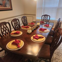 Dining table and chairs (8 seater)