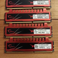 G.Skill RAM memory DDR3-1600 PC3-12800 4GBx4 XMP Ready
