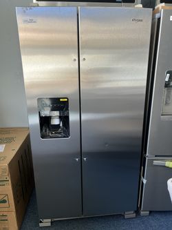 Stainless Steel Whirlpool Side By Side Fridge // We Deliver 