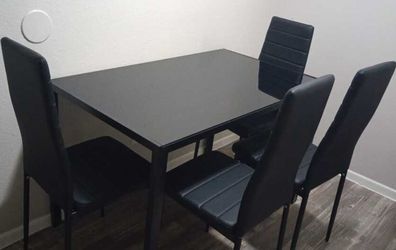 Juego de comedor negro
