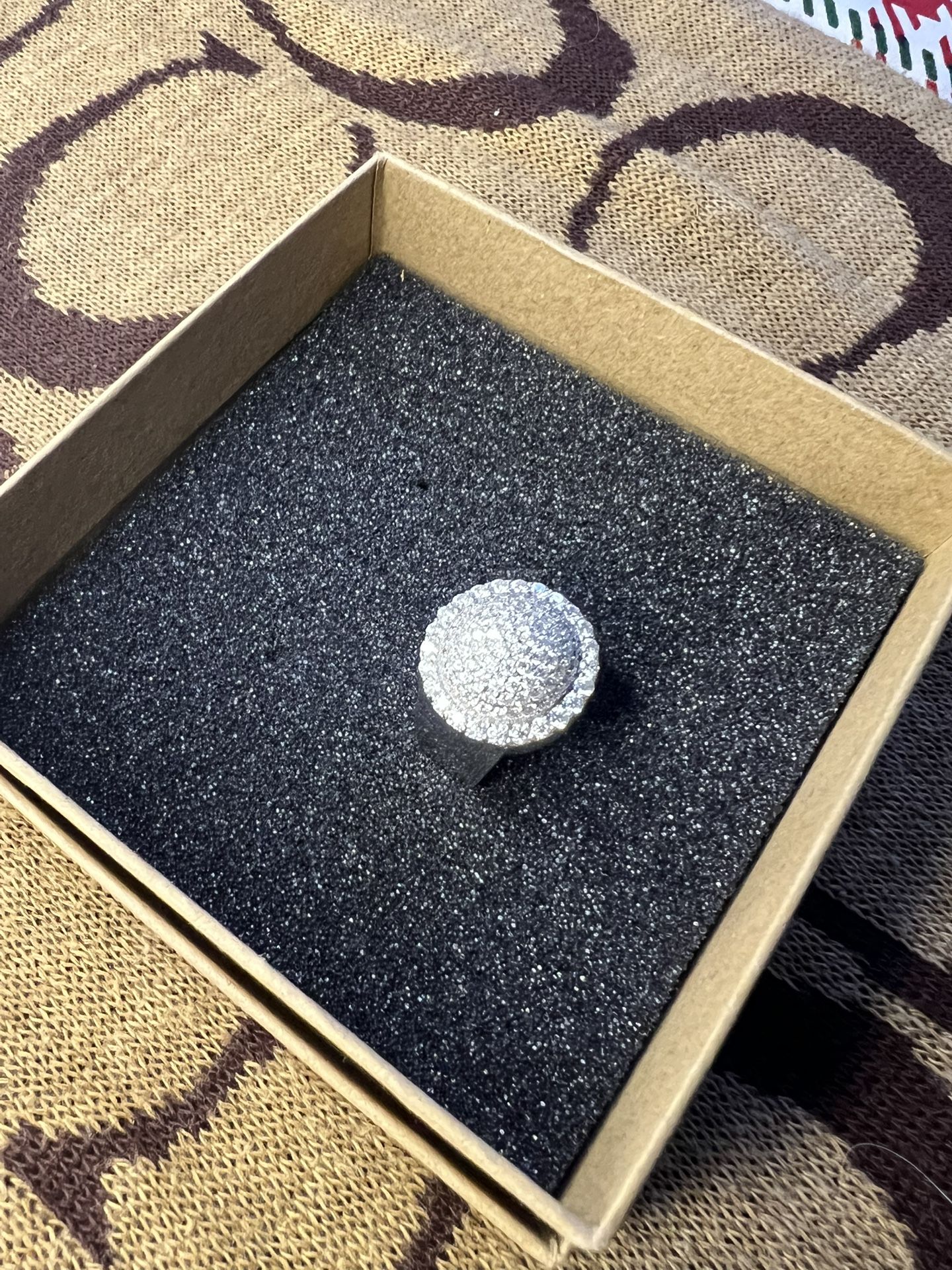 925 silver moisinte ring