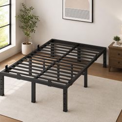 Cal King Metal Bed Frame 14” Heavy Duty 3500 lbs No Box Spring