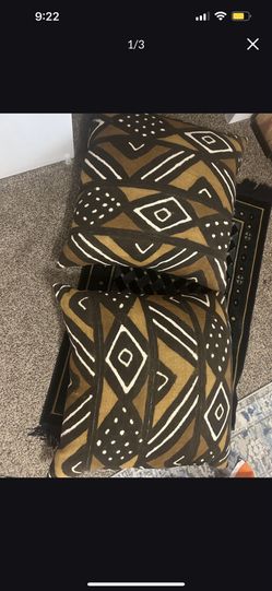 Set of Throw pillows (28”x28”)- African Mudcloth (Urban Troos)
