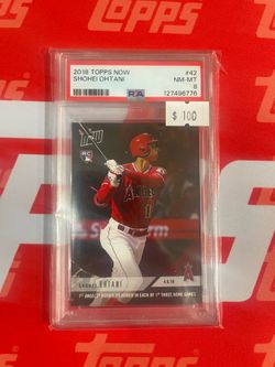 2018 Topps Now SHOHEI OHTANI rookie PSA 8