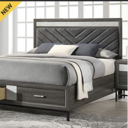 Contemporary Padded Bed