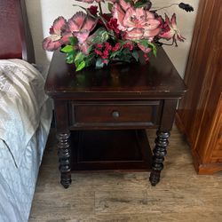 Two Cherry End Tables With Drawer Both For $30