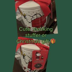 Snoopy Jar With Mini Chocolate Chip Cookies Inside