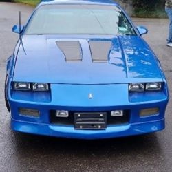 Blue 1989 Chevy Camero IROC-Z28