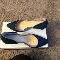 Denim High Heels Size 8