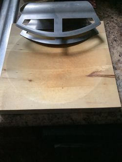 Double Bladed Safety Chopper With Concave Wooden Chopping Board By Ikea