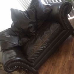 Brown Leather Armchair