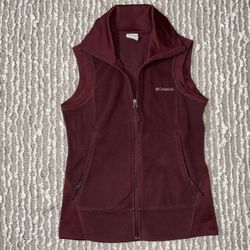 Columbia Burgundy Vest Fleece Women's Small