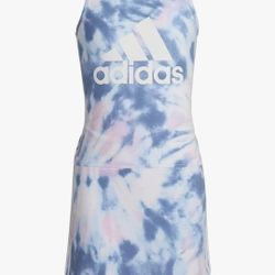 Adidas Girls' Sleeveless Curved Hem Tank Dress Large 14