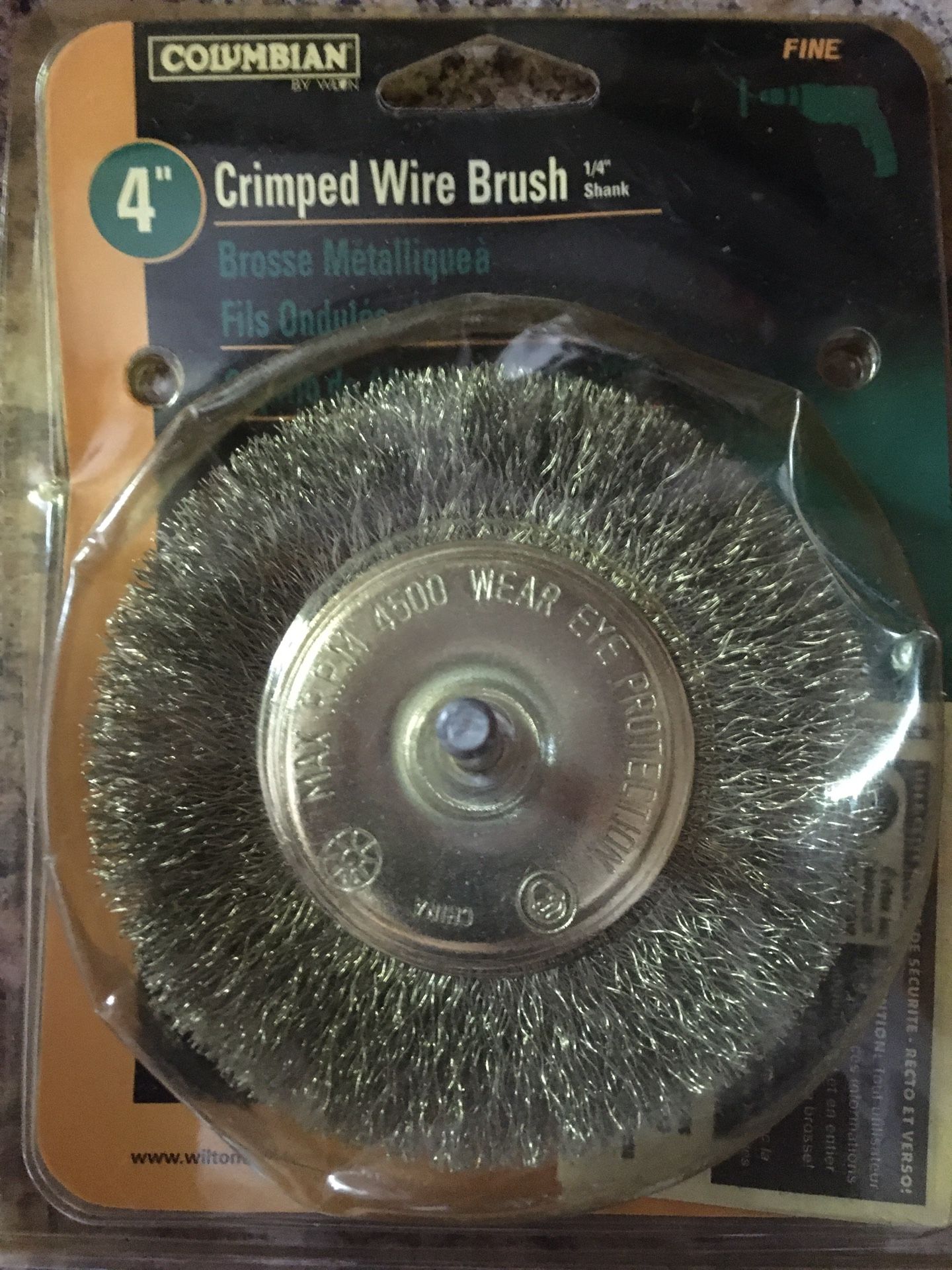 4 inch cramped wire brush quarter inch shank