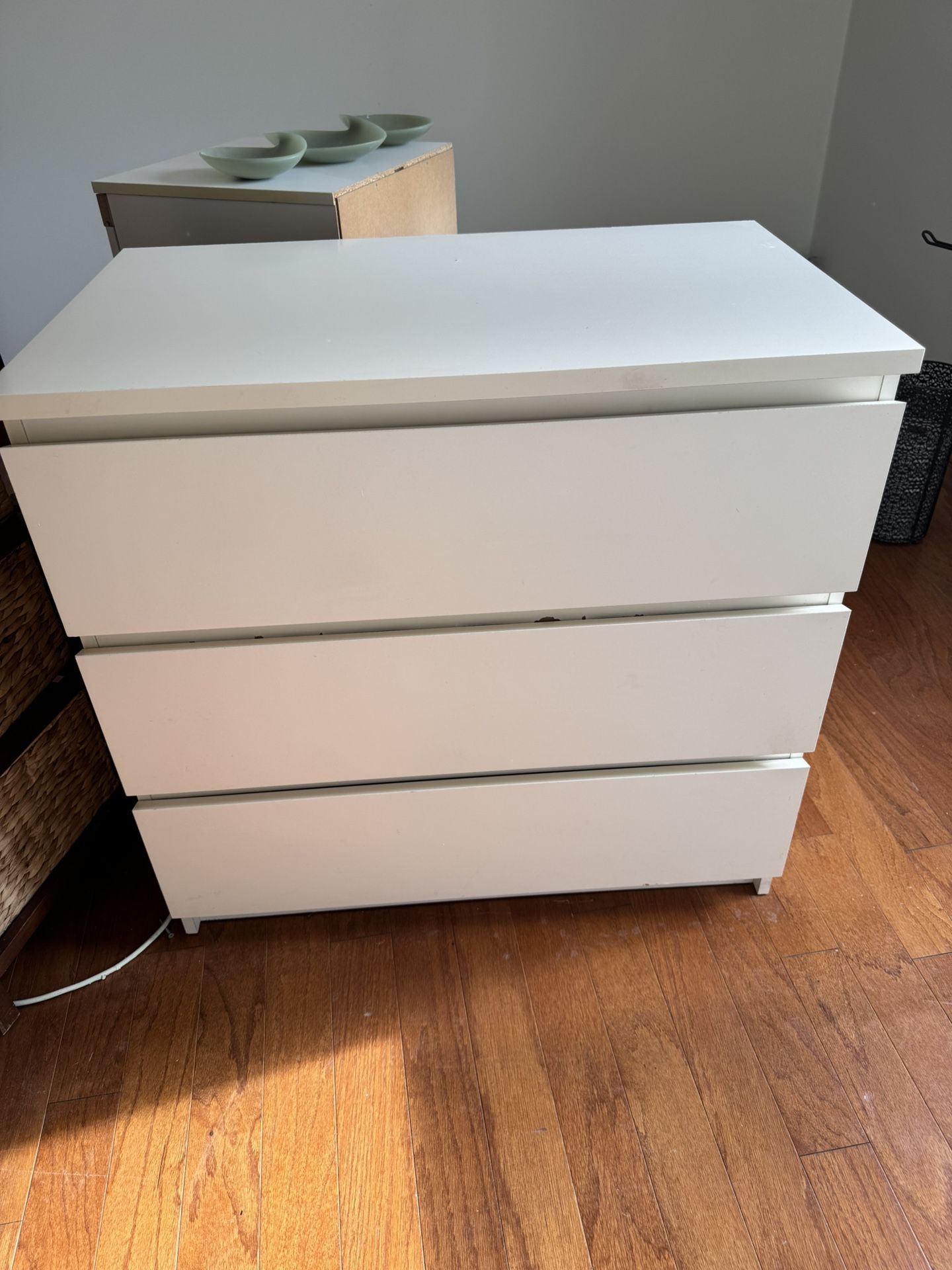 White 3-Drawer Dresser