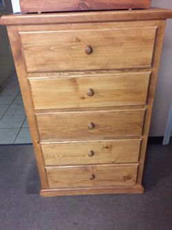 Pinewood Tall Boy Dresser