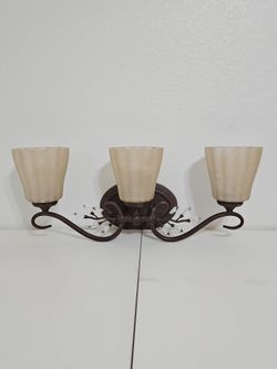 3-Light Bronze Vanity Wall Light Fixture