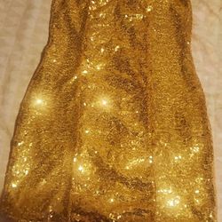 Gold sequence hustler Mini dress